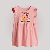 Sweet Laddu Rocket Baby Frock - BABY PINK - 0 - 3 Months Old (Chest 17")