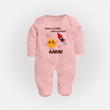 Sweet as Laddoo Loud as Rocket Sleep suit | Custom Baby Sleep suit for Festival Fun - BABY PINK - New Born (Chest 7.5")