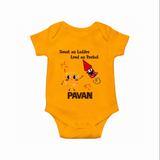 Sweet Laddu Rocket Romper - CHROME YELLOW - New Born (Chest 14")
