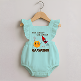 Sweet Laddu Rocket Romper Frock - MINT GREEN - 0 - 3 Months Old (Chest 19")