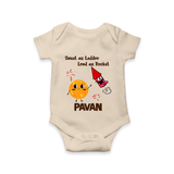 Sweet Laddu Rocket Romper - IVORY - New Born (Chest 14")