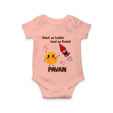 Sweet Laddu Rocket Romper - PEACH - New Born (Chest 14")