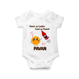 Sweet Laddu Rocket Romper - WHITE - New Born (Chest 14")