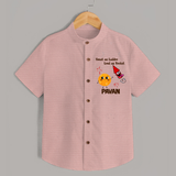 Sweet Laddu Rocket Shirt - PEACH - 0 - 6 Months Old (Chest 23")