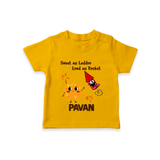 Sweet Laddu Rocket Tshirt - CHROME YELLOW - 0-5 Months Old (Chest 17")