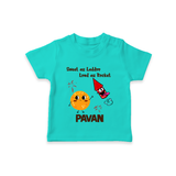 Sweet Laddu Rocket Tshirt - TEAL - 0-5 Months Old (Chest 17")