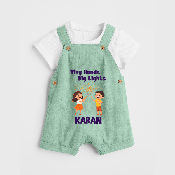 Tiny Hands Big Lights Dungaree - MINT GREEN - 0 - 5 Months Old (Chest 18")
