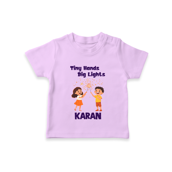 Tiny Hands Big Lights Tshirt - LILAC - 0-5 Months Old (Chest 17")