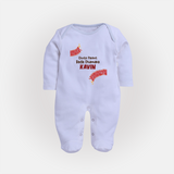 Chota Packet Bada Dhamaka Full Body Suit - BABY BLUE - New Born (Chest 7.5")