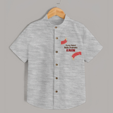 Chota Packet Bada Dhamaka Shirt - GREY - 0 - 6 Months Old (Chest 23")