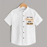 My First Diwali Shirt | Personalized Baby Festival Outfit - WHITE - 0 - 6 Months Old (Chest 23")