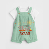 My First Diwali Sparkling Moments Dungaree - MINT GREEN - 0 - 5 Months Old (Chest 18")