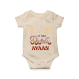 My First Diwali Sparkling Moments Romper - IVORY - New Born (Chest 14")