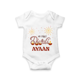 My First Diwali Sparkling Moments Romper - WHITE - New Born (Chest 14")