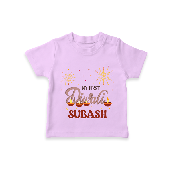 Chota Packet Bada Dhamaka My First Diwali Tshirt | Custom Baby Tshirt - LILAC - 0-5 Months Old (Chest 17")
