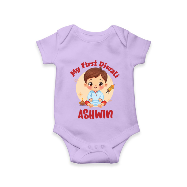 My First Diwali Joy Romper - LILAC - New Born (Chest 14")