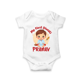Baby's First Diwali Romper | Custom Romper for Little Devotees - WHITE - New Born (Chest 14")