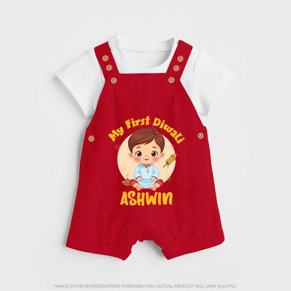 My First Diwali Joy Dungaree - RED - 0 - 5 Months Old (Chest 18")