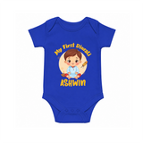 My First Diwali Joy Romper - COBALT BLUE - New Born (Chest 14")