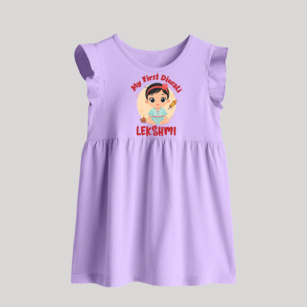 My First Diwali Star Baby Frock - LILAC - 0 - 3 Months Old (Chest 17")