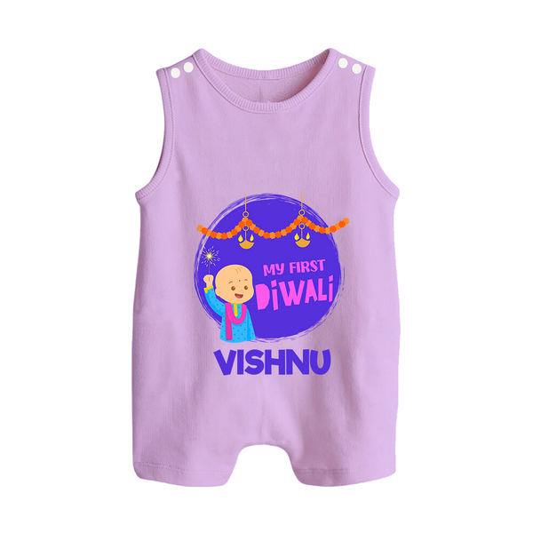 Tiny Festival Star My First Diwali Romper Suit | Personalized Baby Outfit - LILAC - 0 - 5 Months Old (Chest 18")