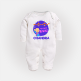 My First Diwali Lights & Laughter Full Body Suit - WHITE - New Born (Chest 7.5")