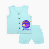 My First Diwali Lights & Laughter Jabla Set - BABY BLUE - 0 - 3 Months Old (Chest 9.8")
