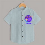 Tiny Festival Star My First Diwali Shirt | Personalized Baby Outfit - ARCTIC BLUE - 0 - 6 Months Old (Chest 23")