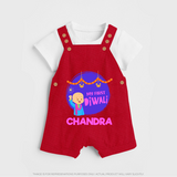 My First Diwali Lights & Laughter Dungaree - RED - 0 - 5 Months Old (Chest 18")