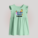 My First Diwali Fun Baby Frock - MINT GREEN - 0 - 3 Months Old (Chest 17")