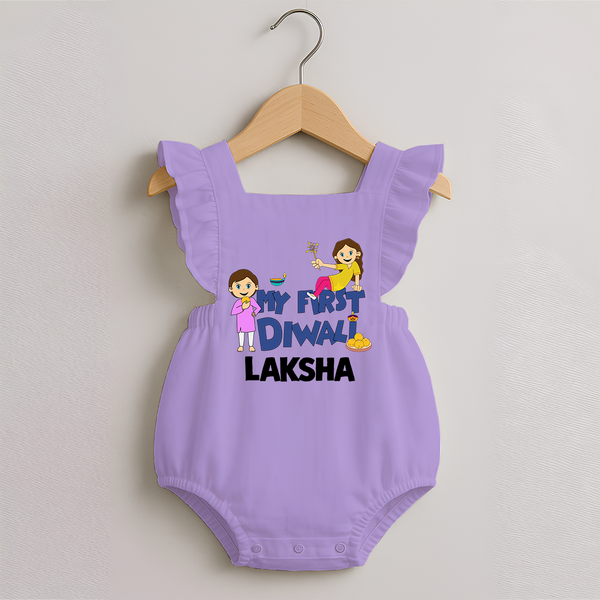 My First Diwali Fun Romper Frock - LILAC - 0 - 3 Months Old (Chest 19")