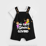 My First Diwali Fun Dungaree - BLACK - 0 - 5 Months Old (Chest 18")
