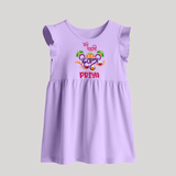 Little Big Dhamaka My First Diwali Baby Frock | Personalized Baby Baby Frock - LILAC - 0 - 3 Months Old (Chest 17")