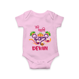 My First Diwali Delight Romper - BABY PINK - New Born (Chest 14")