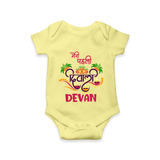 My First Diwali Delight Romper - PASTEL YELLOW - New Born (Chest 14")