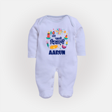 My First Diwali Colorful Celebration Full Body Suit - BABY BLUE - New Born (Chest 7.5")