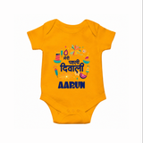 My First Diwali Colorful Celebration Romper - CHROME YELLOW - New Born (Chest 14")