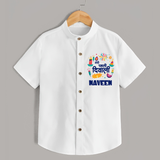 Mini Mithai Monster My First Diwali Shirt | Personalized Baby Outfit - WHITE - 0 - 6 Months Old (Chest 23")