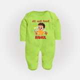 My First Diwali Happy Moments Full Body Suit - LIME GREEN - New Born (Chest 7.5")