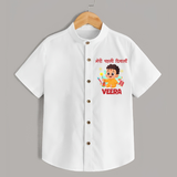 Chota Pattaka My First Diwali Shirt | Custom Baby Shirt for Little Firecracker - WHITE - 0 - 6 Months Old (Chest 23")