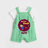 My First Diwali Sparkle Dungaree - GREEN - 0 - 5 Months Old (Chest 18")