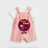 My First Diwali Sparkle Dungaree - PEACH - 0 - 5 Months Old (Chest 18")