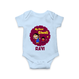 My First Diwali Sparkle Romper - BABY BLUE - New Born (Chest 14")