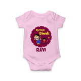 My First Diwali Sparkle Romper - BABY PINK - New Born (Chest 14")