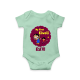 My First Diwali Sparkle Romper - MINT GREEN - New Born (Chest 14")