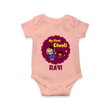 My First Diwali Sparkle Romper - PEACH - New Born (Chest 14")