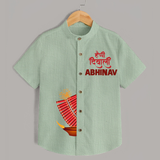 Diwali Celebration Starts Shirt | Personalized Kids Festival Shirt - MINT GREEN - 0 - 6 Months Old (Chest 23")
