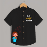 Happy Diwali Celebration Shirt  - BLACK - 0 - 6 Months Old (Chest 23")
