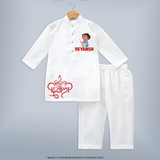 Bada Dhamaka Diwali Kurta  - WHITE - 3 - 6 Months Old (Chest 24", Kurta Length 14'', Waist 19", Pant Length 14")