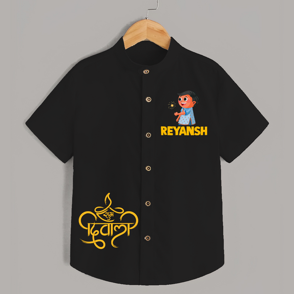 Bada Dhamaka Diwali Shirt  - BLACK - 0 - 6 Months Old (Chest 23")